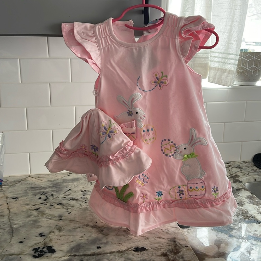 NWT Easter dress and hat 2t Cre8ions